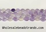 CNA1125 15.5 inches 14mm flat round natural lavender amethyst beads