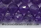 CNA1171 15.5 inches 6mm faceted round natural amethyst beads