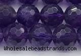 CNA1176 15.5 inches 8mm faceted round natural amethyst beads