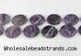 CNA1193 15.5 inches 25*30mm oval amethyst beads wholesale