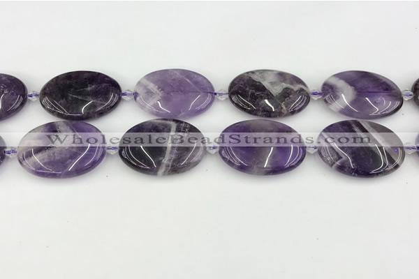 CNA1194 15.5 inches 25*35mm oval amethyst beads wholesale