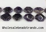 CNA1198 15.5 inches 30*40mm freeform amethyst beads wholesale