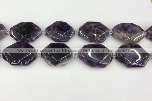 CNA1198 15.5 inches 30*40mm freeform amethyst beads wholesale