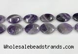 CNA1207 15.5 inches 20*30mm - 22*30mm faceted oval amethyst beads