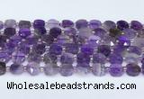 CNA1215 15.5 inches 10mm faceted square amethyst beads