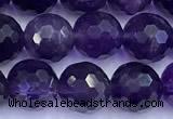 CNA1251 15 inches 8mm faceted round amethyst beads