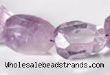 CNA17 15*28mm freeform A- grade natural amethyst beads Wholesale