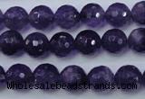 CNA253 15.5 inches 10mm faceted round natural amethyst beads