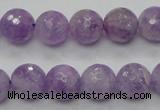 CNA312 15.5 inches 12mm faceted round natural lavender amethyst beads