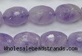 CNA316 15.5 inches 13*18mm faceted rice natural lavender amethyst beads