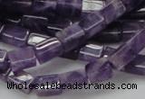 CNA35 15.5 inches 6*10mm cuboid grade AB natural amethyst beads