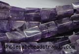 CNA36 15.5 inches 8*12mm cuboid grade AB natural amethyst beads