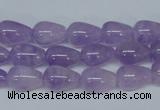 CNA416 15.5 inches 8*12mm teardrop natural lavender amethyst beads