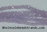 CNA420 15.5 inches 4mm faceted round natural lavender amethyst beads