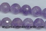 CNA425 15.5 inches 14mm faceted round natural lavender amethyst beads