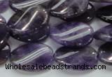 CNA43 15.5 inches 15*20mm twisted oval grade A natural amethyst beads