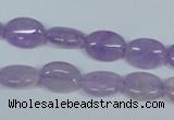 CNA443 15.5 inches 10*12mm oval natural lavender amethyst beads