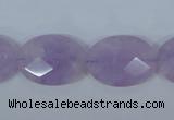 CNA457 15.5 inches 16*22mm faceted oval natural lavender amethyst beads