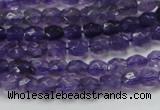 CNA50 15.5 inches 6*7mm faceted rice grade A natural amethyst beads