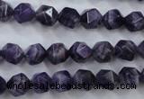 CNA502 15 inches 8mm faceted nuggets amethyst gemstone beads