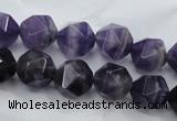 CNA504 15 inches 12mm faceted nuggets amethyst gemstone beads