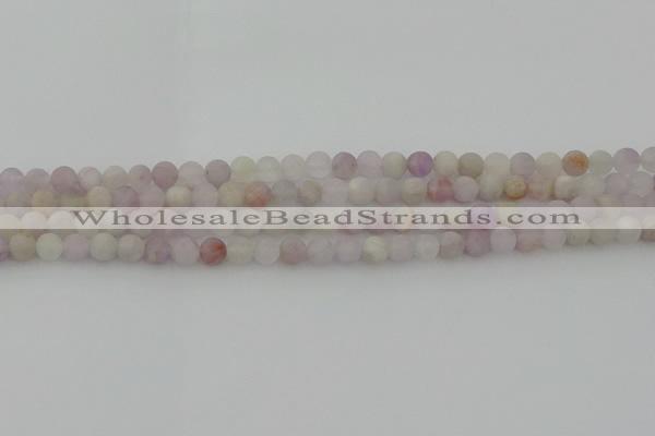 CNA671 15.5 inches 6mm round matte lavender amethyst beads