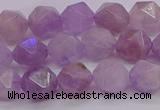 CNA693 15.5 inches 10mm faceted nuggets lavender amethyst beads