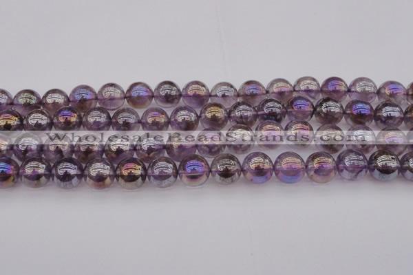 CNA704 15.5 inches 12mm round AB-color amethyst gemstone beads