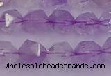 CNA732 15.5 inches 10mm faceted nuggets light lavender amethyst beads