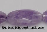 CNA750 15.5 inches 20*40mm faceted oval lavender amethyst beads