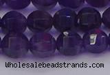 CNA752 15.5 inches 8mm faceted round natural amethyst beads