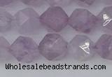 CNA763 15.5 inches 10mm faceted nuggets light lavender amethyst beads