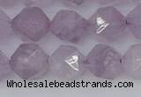 CNA764 15.5 inches 12mm faceted nuggets light lavender amethyst beads