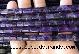 CNA777 15.5 inches 7*7mm - 7*8mm tube natural amethyst beads