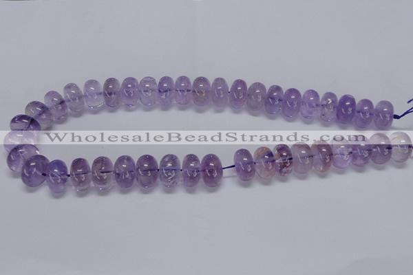 CNA810 15.5 inches 8*12mm rondelle natural light amethyst beads