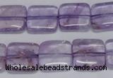 CNA840 15.5 inches 10mm square natural light amethyst beads