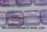 CNA843 15.5 inches 16mm square natural light amethyst beads