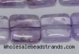 CNA844 15.5 inches 18mm square natural light amethyst beads