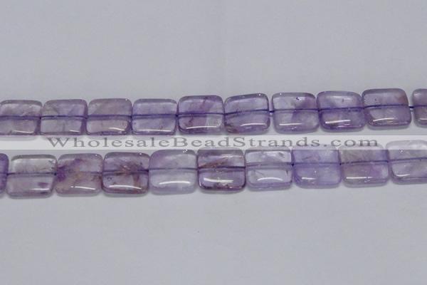 CNA845 15.5 inches 20mm square natural light amethyst beads