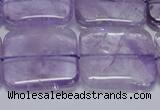 CNA846 15.5 inches 25mm square natural light amethyst beads