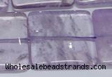 CNA849 15.5 inches 40mm square natural light amethyst beads