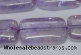 CNA854 15.5 inches 18*25mm rectangle natural light amethyst beads