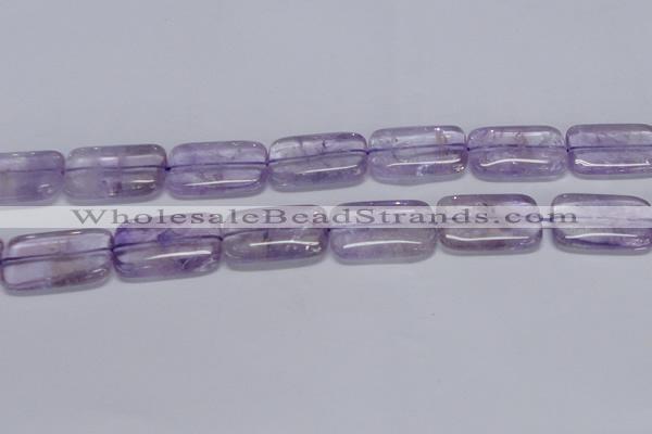 CNA855 15.5 inches 20*30mm rectangle natural light amethyst beads