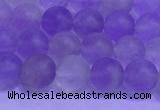 CNA912 15.5 inches 8mm round matte amethyst gemstone beads