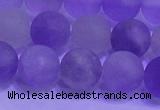 CNA914 15.5 inches 12mm round matte amethyst gemstone beads