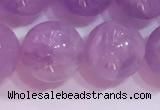 CNA956 15.5 inches 12mm round natural lavender amethyst beads