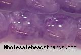 CNA981 15.5 inches 14*14mm drum natural lavender amethyst beads