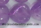 CNA985 15.5 inches 16*16mm heart natural lavender amethyst beads