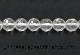 CNC08 15.5 inches 8mm faceted round grade AB natural white crystal beads