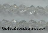 CNC100 15 inches 6mm faceted nuggets white crystal beads